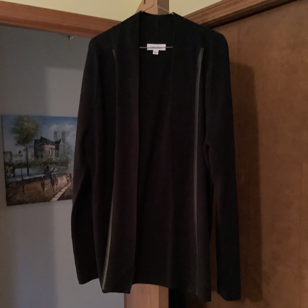 Calvin Klein cardigan, size large, black